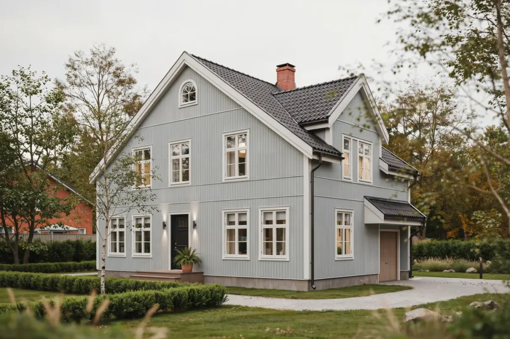 byte av fasadpanel och till ggsisolering p villa i gamla enskede